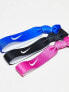 Nike 6 pack mixed hair bands with pouch in multi