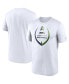 ფოტო #1 პროდუქტის Men's White Seattle Seahawks Icon Legend Performance T-shirt