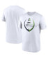 Фото #1 товара Men's White Seattle Seahawks Icon Legend Performance T-shirt