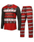 Фото #1 товара Men's Red Tampa Bay Buccaneers Team Ugly Pajama Set