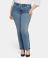 ფოტო #1 პროდუქტის Plus Size Waist Match Marilyn Straight Jeans