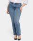 Фото #1 товара Plus Size Waist Match Marilyn Straight Jeans