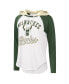 Фото #3 товара Women's White Milwaukee Bucks MVP Raglan Hoodie Long Sleeve T-shirt