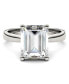 ფოტო #2 პროდუქტის Moissanite Emerald Solitaire Ring (3-1/2 ct. t.w. Diamond Equivalent) in 14k White Gold