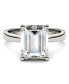 Фото #2 товара Moissanite Emerald Solitaire Ring (3-1/2 ct. t.w. Diamond Equivalent) in 14k White Gold