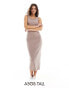 Фото #1 товара ASOS DESIGN Tall knitted tank midaxi dress in taupe