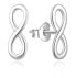 Stylish silver Infinity earrings E0002325