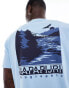 Фото #4 товара Napapijri Pali landscape backprint t-shirt in light blue