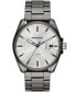 Фото #1 товара Мужские наручные часы с серебряным браслетом Diesel Mens MS9 Gunmetal Stainless Steel Bracelet Watch 44mm DZ1864