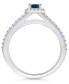 Фото #3 товара Sapphire (5/8 Ct. t.w.) and Diamond (1/2 Ct. t.w.) Halo Ring