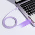 Фото #7 товара Kabel przewód USB-A - USB-C 3A 1.2m fioletowy
