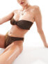 The Frolic serenity knot front bandeau bikini top in dark chocolate glitter 34 - фото #7