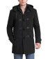 Фото #1 товара Men Tyson Wool Blend Leather Trimmed Toggle Coat