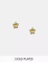 Фото #1 товара Kingsley Ryan double star cut out stud earrings in gold plated