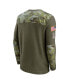 Men's Olive Las Vegas Raiders 2021 Salute To Service Henley Long Sleeve Thermal Top
