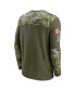 Фото #4 товара Men's Olive Las Vegas Raiders 2021 Salute To Service Henley Long Sleeve Thermal Top