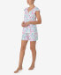 ფოტო #3 პროდუქტის Women's short Sleeve Ruffle PJ Set