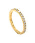 ფოტო #1 პროდუქტის Suzy Levian Sterling Silver Thin Cubic Zirconia Eternity Band Ring