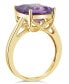 Фото #3 товара Кольцо Macy's Amethyst 14K Yellow Gold