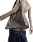 Фото #4 товара Public Desire slouchy shoulder tote bag in distressed grey