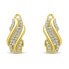 Charming gold-plated earrings with zircons EA136Y