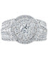 ფოტო #3 პროდუქტის EFFY® Diamond Round & Baguette Halo Cluster Engagement Ring (2 ct. t.w.) in 14k White Gold