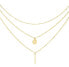 Фото #1 товара Triple gold plated necklace