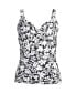 Фото #5 товара Women's Tummy Control V-Neck Underwire Tankini Swimsuit Top Adjustable Straps