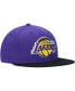 Фото #2 товара Men's Purple Los Angeles Lakers Hardwood Classics Bandana Undervisor Snapback Hat