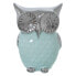 Decorative Figure Alexandra House Living Green Silver Ceramic Owl 11 x 11 x 18 cm