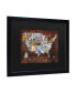 Фото #2 товара Masters Fine Art USA License Plate Map on Wood Matted Framed Art - 15" x 20"