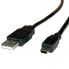 Фото #4 товара ROLINE USB 2.0 Cable - Type A - 5-Pin Mini 0.8 m - 0.8 m - Mini-USB B - USB A - USB 2.0 - Male/Male - Black