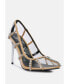 ფოტო #4 პროდუქტის diamante clear stiletto heel pumps
