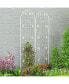 2 Pack Rustproof Metal Garden Trellis 71" x 20" Wire Lattice Panel for Patio