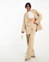 Фото #2 товара YAS tailored double breasted blazer co-ord in camel - STONE