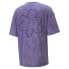 Puma P.A.M. X Printed Crew Neck Short Sleeve T-Shirt Mens Purple Casual Tops 536