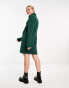 Фото #8 товара Pieces roll neck mini jumper dress in dark green