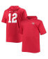 Фото #1 товара Men's Tom Brady Red Tampa Bay Buccaneers Big and Tall Player Name and Number Hoodie T-shirt