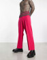 Фото #1 товара ASOS DESIGN smart wide leg trouser in hot pink