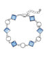 ფოტო #1 პროდუქტის Silver-Tone Light Blue Crystal Bracelet