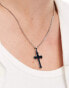 ASOS DESIGN waterproof stainless steel necklace with cross pendant in silver tone Серебристый - фото #4