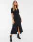 Фото #8 товара ASOS DESIGN ultimate midi tea dress with collar in black