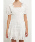 Фото #1 товара Women's Multi Lace Linen Mini Dress