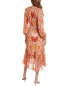 Фото #2 товара Zimmermann Printed Silk-Blend Midi Dress Women's Orange 0P