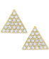 ფოტო #5 პროდუქტის Diamond Pavé Triangle Stud Earrings (1/10 ct. t.w.) in 10k White, Yellow or Rose Gold