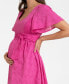 Women's Cotton Broderie Maternity and Nursing Dress