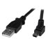 Фото #1 товара 1m Mini USB Cable - A to Up Angle Mini B - 1 m - USB A - Mini-USB B - USB 2.0 - Male/Male - Black
