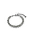 ფოტო #1 პროდუქტის Round Cut, Black, Ruthenium Plated Imber Tennis Bracelet