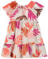 Фото #8 товара Toddler Tropical Crinkle Jersey Dress 3T