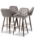 Фото #1 товара Catherine Modern and Contemporary Velvet Fabric Upholstered 4 Piece Bar Stool Set